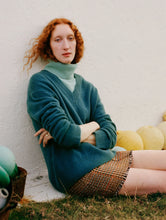 Load image into Gallery viewer, White & Warren Cashmere Rib Trim V Neck Sweater