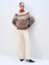 Load image into Gallery viewer, White & Warren Alpaca Fair Isle Crewneck Sweater