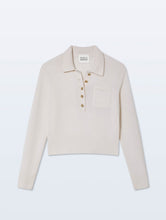Load image into Gallery viewer, White & Warren Cashmere Gold Button Polo