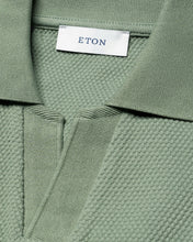 Load image into Gallery viewer, Eton Waffle Open Collar Polo Shirt