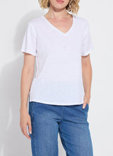 Load image into Gallery viewer, Lysse Cyrus Box Cut V Neck Tee