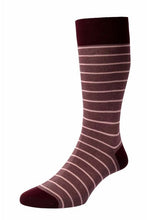 Load image into Gallery viewer, Pantherella Barrington Birdseye Stripe Sock