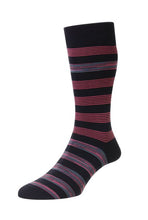 Load image into Gallery viewer, Pantherella Rubra Black Stripe Sock