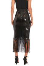 Load image into Gallery viewer, Muse Chelsea Sequin Fringe Skirt