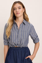 Load image into Gallery viewer, Nic + Zoe Dobby Stripe Shirt