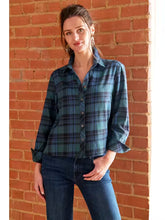 Load image into Gallery viewer, Finley Eugenie Shirt Brushed Teal Plaid