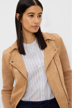 Load image into Gallery viewer, Nic + Zoe Mixed Media Moto Jacket