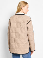 Load image into Gallery viewer, Nic + Zoe Quilted Check Reversible Barn Coat