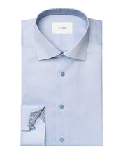 Load image into Gallery viewer, Eton Solid Signature Twill Geometric Effect Shirt