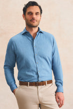 Load image into Gallery viewer, Johnnie-O Chambray Snap Denim Shirt
