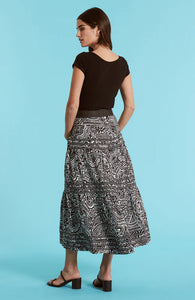 Tyler Boe Daphine Linen Graphic Paisley Skirt