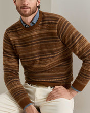 Load image into Gallery viewer, Peter Millar Saddle Fairisle Crewneck Sweater