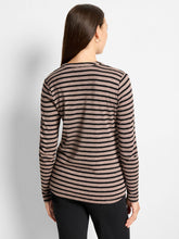 Load image into Gallery viewer, Nic + Zoe Striped Long Sleeve Henley Tee