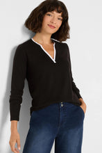 Load image into Gallery viewer, Nic + Zoe Cozy Jersey Double Layer Split Neck Tee
