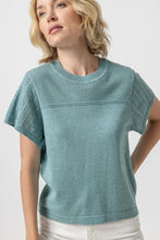 Load image into Gallery viewer, Lilla P Pointelle Crewneck Sweater