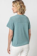 Load image into Gallery viewer, Lilla P Pointelle Crewneck Sweater