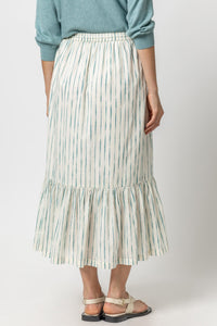 Lilla P Printed Long Peplum Skirt