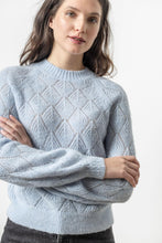 Load image into Gallery viewer, Lilla P Easy Pointelle Crewneck Sweater