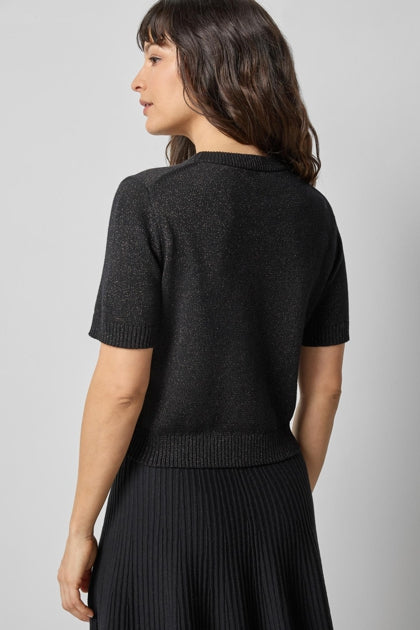Lilla P Short Sleeve Sparkle Sweater – Yacoubian Tailors
