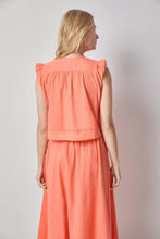 Load image into Gallery viewer, Lilla P Smocked Shoulder V Neck