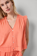 Load image into Gallery viewer, Lilla P Smocked Shoulder V Neck