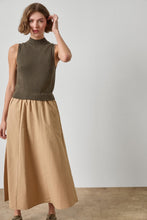 Load image into Gallery viewer, Lilla P Mixed Media Mock Neck Dress