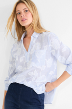 Load image into Gallery viewer, Nic + Zoe Sky Striped Jacquard Top