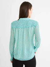Load image into Gallery viewer, Nic + Zoe Geo Steps Chiffon Shirt