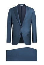 Load image into Gallery viewer, Samuelsohn Navy Super 130s Milano Sharkskin Suit