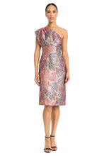 Load image into Gallery viewer, Maggy London One Shoulder Brocade Dress