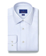 Load image into Gallery viewer, David Donahue Herringbone Stripe Dress Shirt