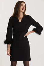 Load image into Gallery viewer, Tyler Boe Chelsea Ponti Feather Dress