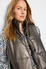 Load image into Gallery viewer, Nic + Zoe Metallic Faux Leather Puffer Vest