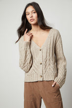 Load image into Gallery viewer, Velvet Hazel Cable Cardigan
