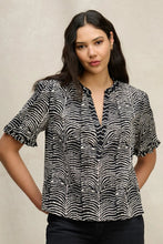 Load image into Gallery viewer, Velvet Autumn Fern Print Freeda Top