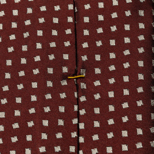 Eton Burgundy Geometric Silk Tie