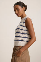 Load image into Gallery viewer, Velvet Calista Crochet Stitch Stripe Tank