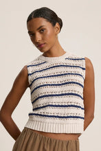 Load image into Gallery viewer, Velvet Calista Crochet Stitch Stripe Tank