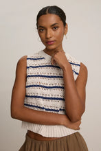Load image into Gallery viewer, Velvet Calista Crochet Stitch Stripe Tank