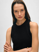 Load image into Gallery viewer, White & Warren Slub Rib Trim Tank Top