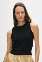 Load image into Gallery viewer, White & Warren Slub Rib Trim Tank Top