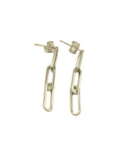 Load image into Gallery viewer, Erin Gray 3 Link Paperclip Chain Earrings