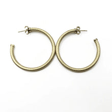 Load image into Gallery viewer, Erin Gray Bali 14k Gold-Filled Patterned Post Hoops