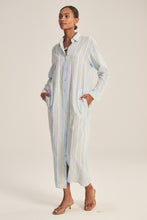 Load image into Gallery viewer, Velvet Yarn Dye Stripe Kimora Dress