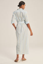Load image into Gallery viewer, Velvet Yarn Dye Stripe Kimora Dress