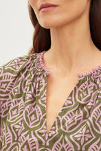 Load image into Gallery viewer, Velvet Mosaic Cotton Ida Top
