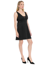 Load image into Gallery viewer, Maggy London A Line Mini Dress W Embellished Bow