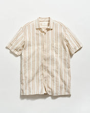 Load image into Gallery viewer, Billy Reid Short Sleeve Textured Dobby Stripe Contrast Treme