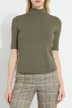 Load image into Gallery viewer, Lysse Clara Mockneck Elbow Sleeve Top