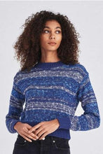 Load image into Gallery viewer, White & Warren Lofty Cotton Marl Stripe Sweater